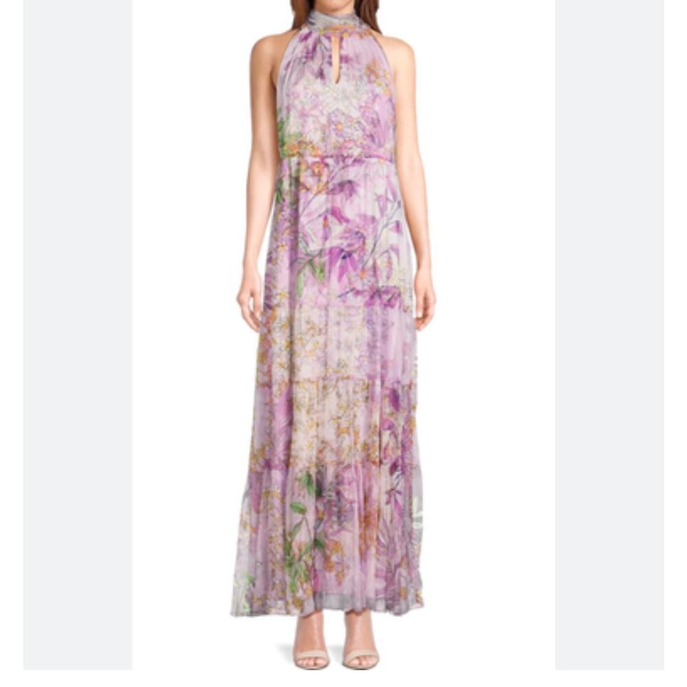 Johnny Was Women's Riona Halter Maxi Dress Sleeveless Purple Size Medium NWT - Picture 13 of 15